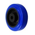 Durastar Wheel; 4" X 1.25" X12Mm Elastic Rubber|Glass-Filled Nylon Wheel (Blue| 414ERN21U